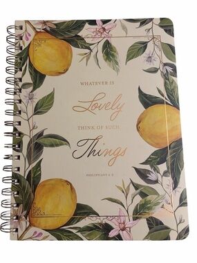 Fringe Studio Lovely Lemons Lined Spiral Notebook with Pockets